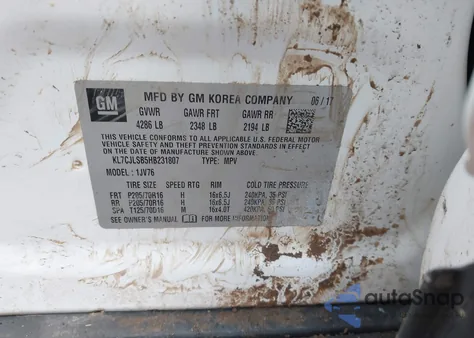 2017 Chevrolet Trax Lt from USA, damaged, VIN KL7CJLSB5HB231807